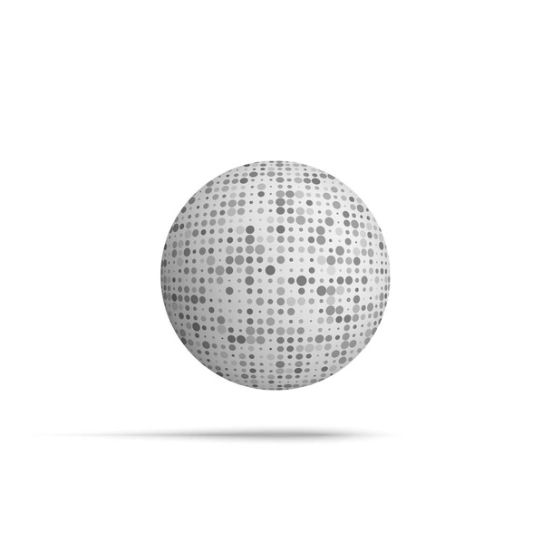 Forma de vector de bola con textura de mosaico
 - Vector, Imagen
