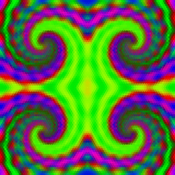 Fondo hexagonal sin costura abstracto con espirales
 - Vector, imagen
