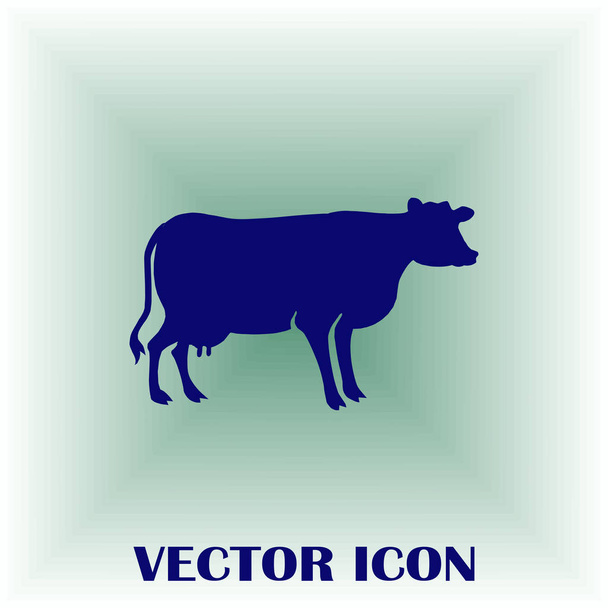 Значок вектора силуэта коровы
 - Вектор,изображение