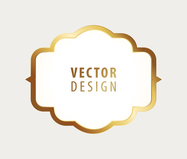 High Quality Luxury Frame on Gray Background . Vector Isolated Illustration - Vector, imagen