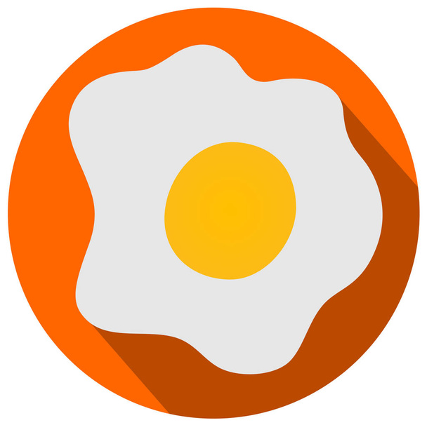 Kızarmış yumurta düz tasarım - Vektör, Görsel