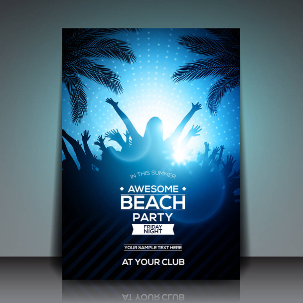 letní beach party flyer  - Vektor, obrázek