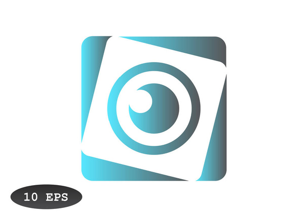 Lens eye web icon - Vector, Image
