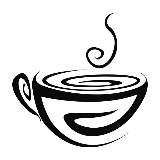 Isolated coffee mug logo - Vetor, Imagem
