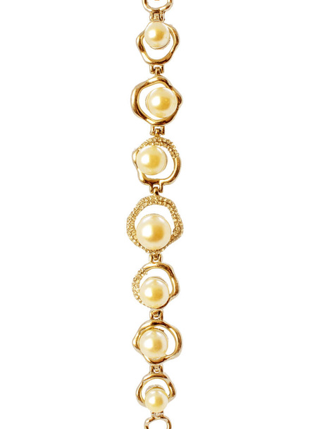Foto di gioielli bianco perla braccialetto isolato su sfondo
 - Foto, immagini