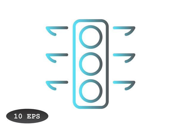 Traffic lights web icon - Vector, Imagen