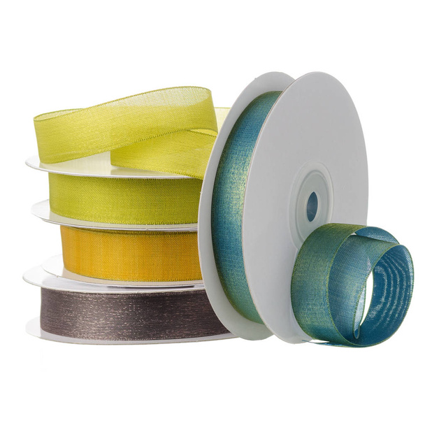 colored satin ribbon rolls - Photo, Image