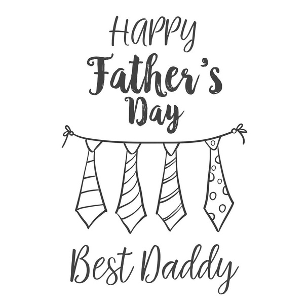 Happy father day style vector art - Vector, Image