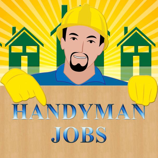 Handyman Jobs Showing House Repair 3d Illustration - Photo, Image
