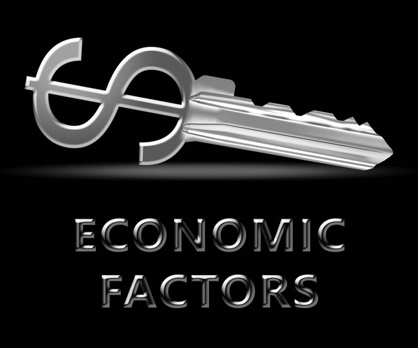 Economic Factors Means Financial Features 3d Illustration - Photo, Image