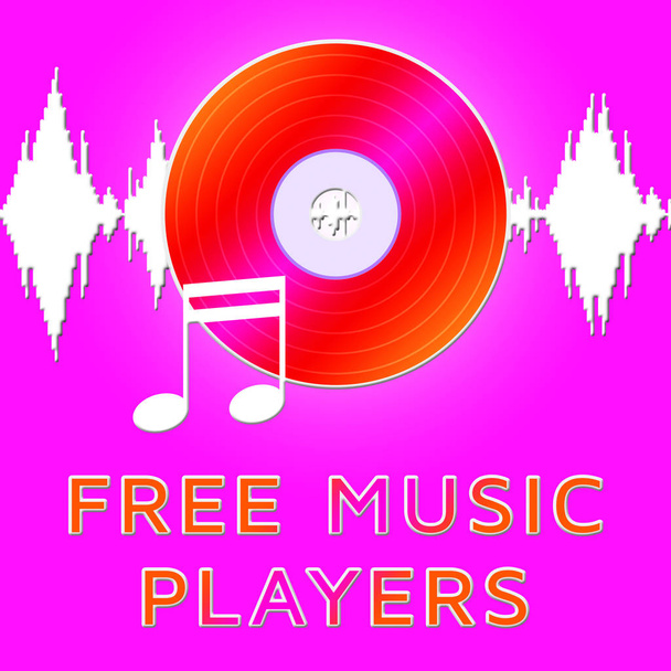 Free Music Players Means No Cost 3d Illustration - Photo, Image