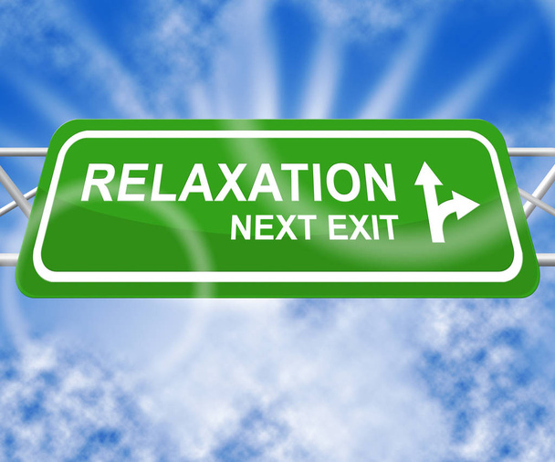 Расслабление указывает на спокойный отдых 3d иллюстрации
 - Фото, изображение