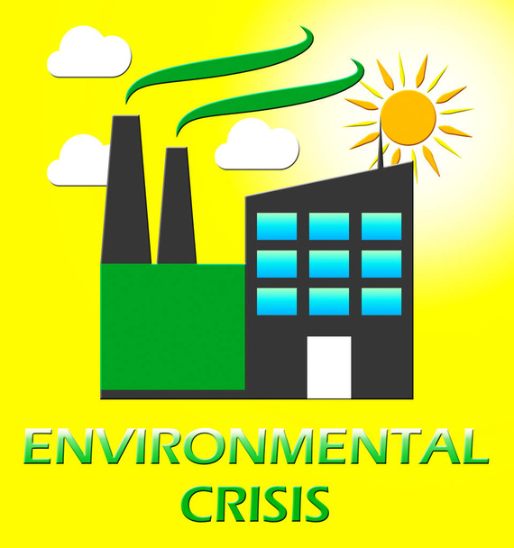 環境危機は、環境問題を表す 3 d イラストレーション - 写真・画像