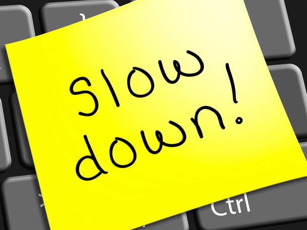 Rallentare Rappresentare andare più lento 3d Illustrazione
 - Foto, immagini