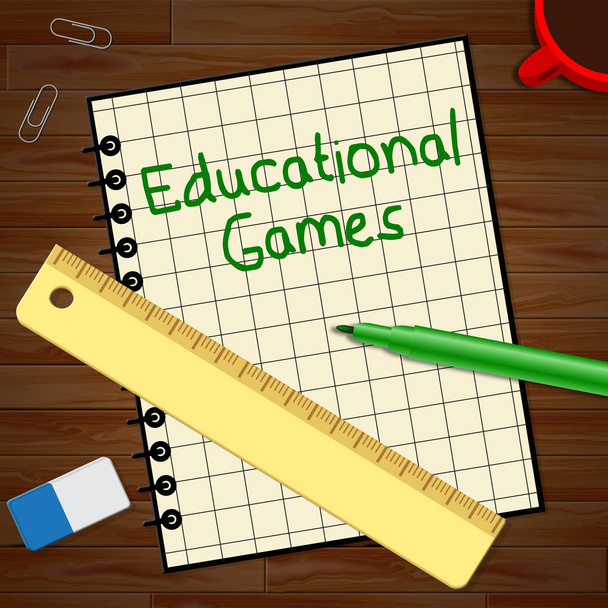 Educational Games Represents Learning Game 3d Illustration - Photo, Image