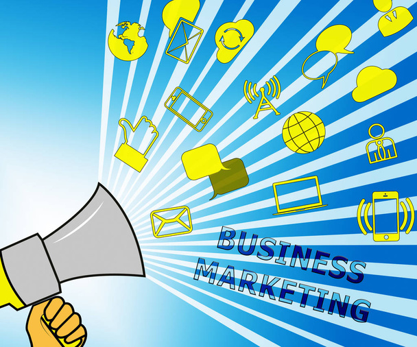 Business Marketing bedrijf Sem vertegenwoordigen 3d illustratie - Foto, afbeelding
