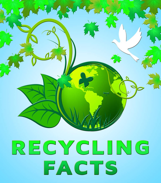 Recycling Facts Shows Recycle Info 3d Illustration - Photo, Image