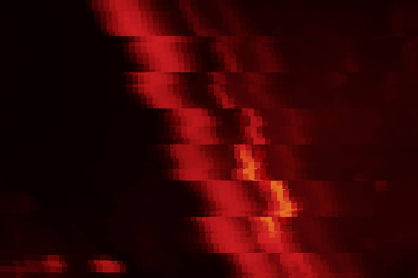 Πολυγωνικό κόκκινο έγχρωμο φως δοκάρια στο κέντρο του συμπαγές μαύρο φόντο με αντίγραφο χώρου - Φωτογραφία, εικόνα