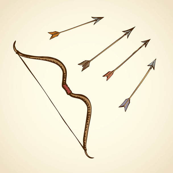 Bow arrows. Vector drawing - Vector, Image