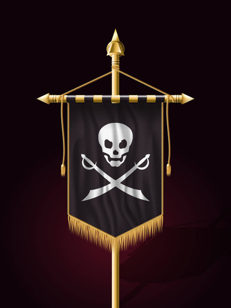 Jolly Roger. Jack piraat vlag. Vector-formaat - Vector, afbeelding