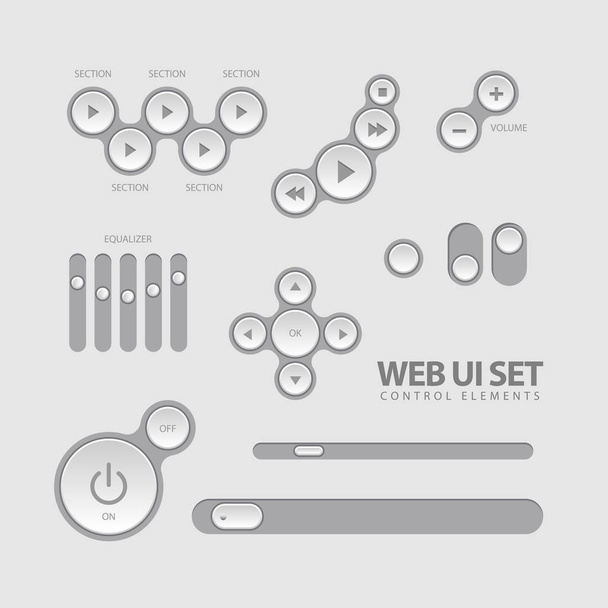 Dark Web UI Elements - Wektor, obraz