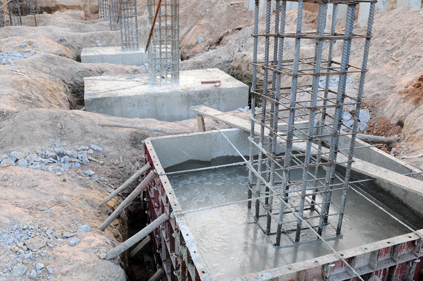 Basic Concrete Construction Foundation - Photo, Image