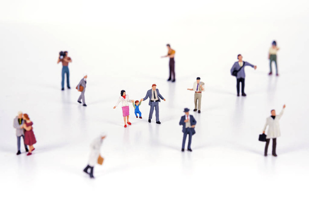 Crowd of people in miniature people - Photo, Image