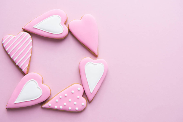 Handmade cookies in heart shape  - Photo, Image