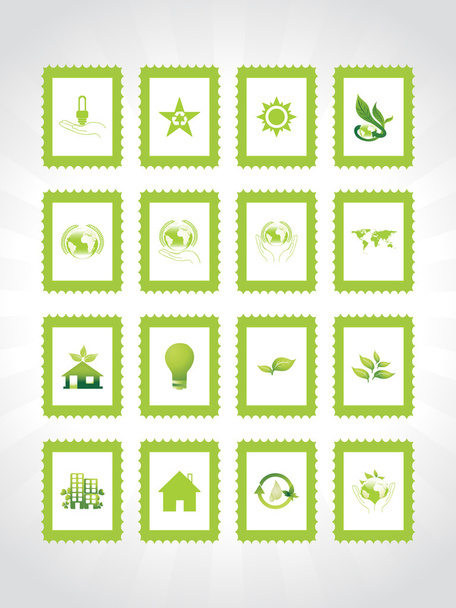 Abstract ecology series icon set2 - Vektor, kép