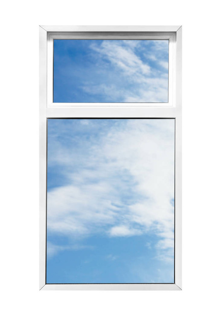 Vista del cielo azul a través de la ventana
  - Foto, Imagen