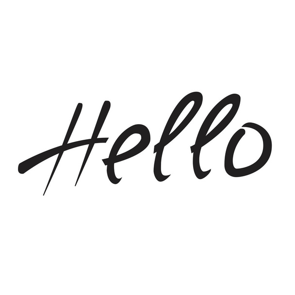 Handwritten calligraphic word Hello.  - Vector, Image