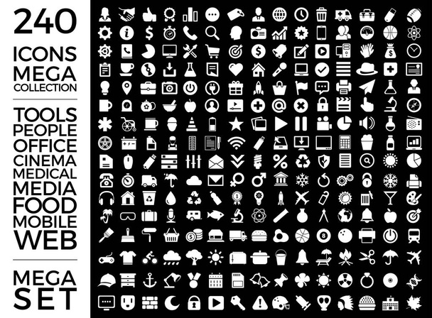 Set Of Icons, Quality Universal Pack, Big Icon Collection Vector Design Eps 10 - Vector, Image