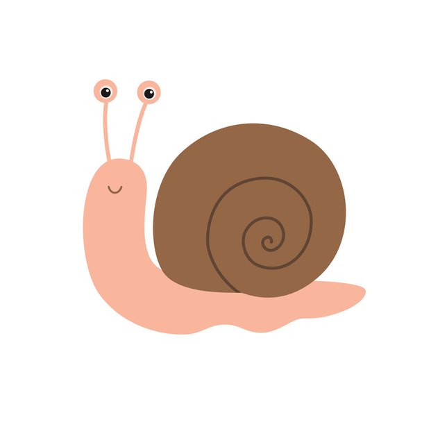 Cute snail cartoon - Vector, Image