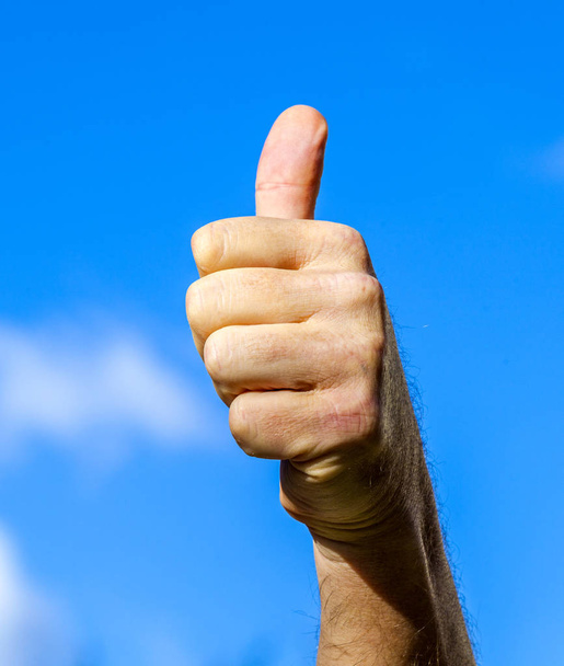 Thumbs up hand sign  - Photo, Image