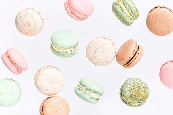 pattern with colorful macaroons  - Photo, Image