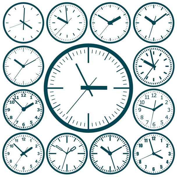 Clock flat icon. World time concept. - Wektor, obraz