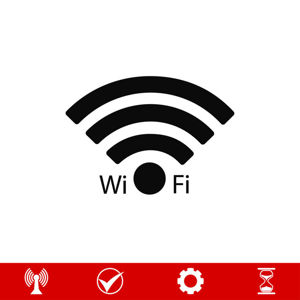flat Wi-Fi icon - Vector, Image