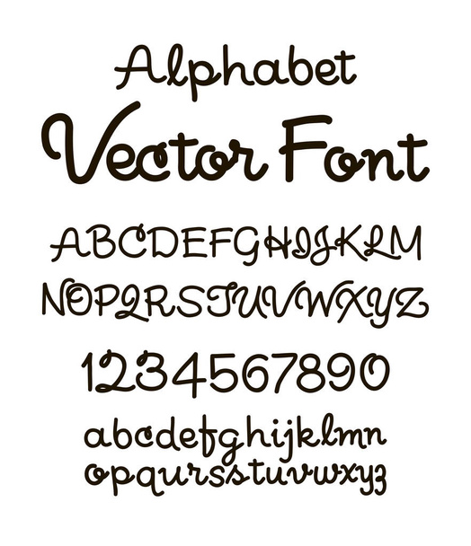 Handwritten alphabet letters vector. ABC for your design. - Vettoriali, immagini