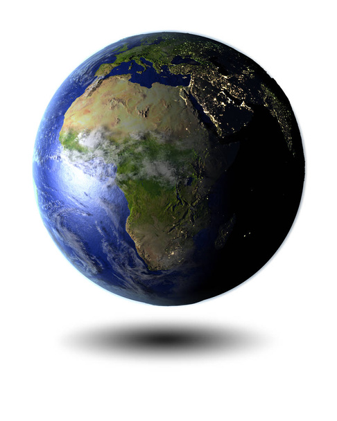 África no mundo pairando
 - Foto, Imagem
