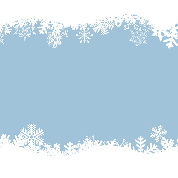 vector fondo azul con copos de nieve. - Vector, Imagen