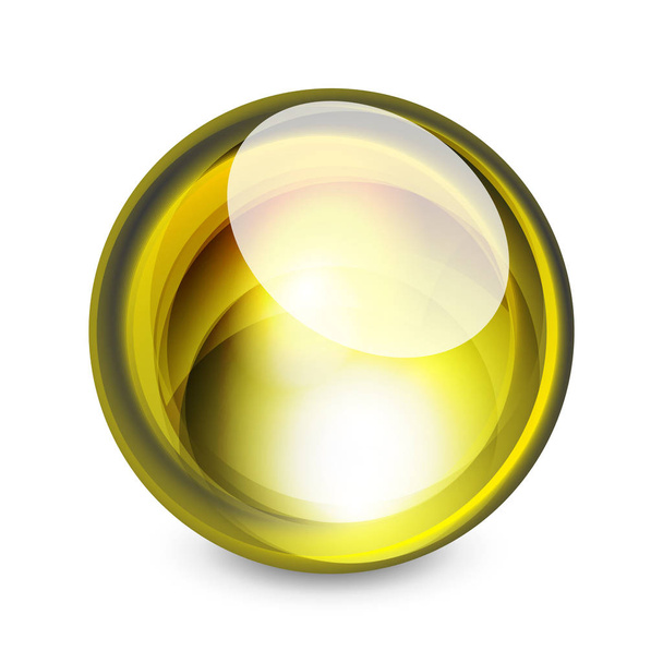 Glass sphere, futuristic abstract element - Vektör, Görsel