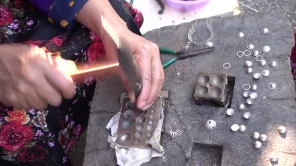Lisu tribe made silverware. - Footage, Video