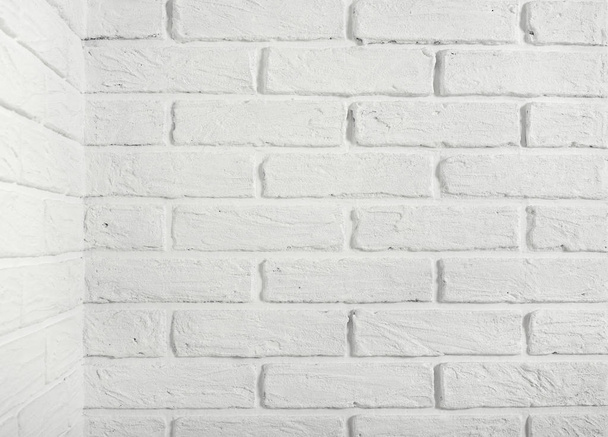 parede de tijolo branco com canto, foto de fundo abstrato
 - Foto, Imagem