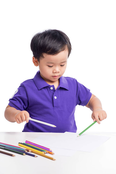 kisfiú rajz ceruzával - Fotó, kép