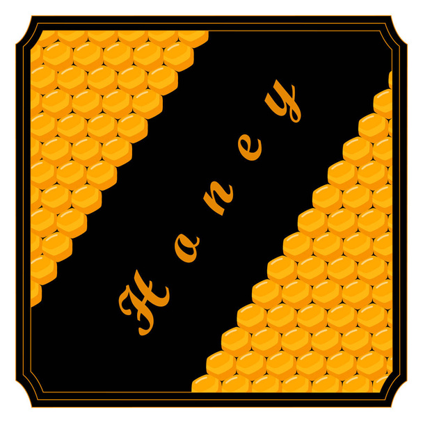 De gele honing - Vector, afbeelding