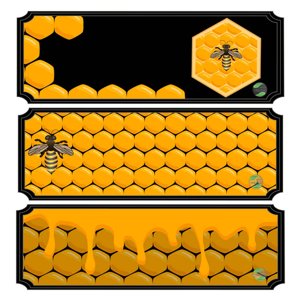Желтый мед
 - Вектор,изображение