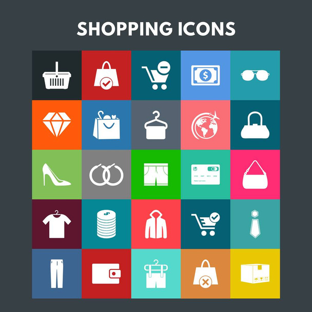 Shopping flat Icons - Vector, Image