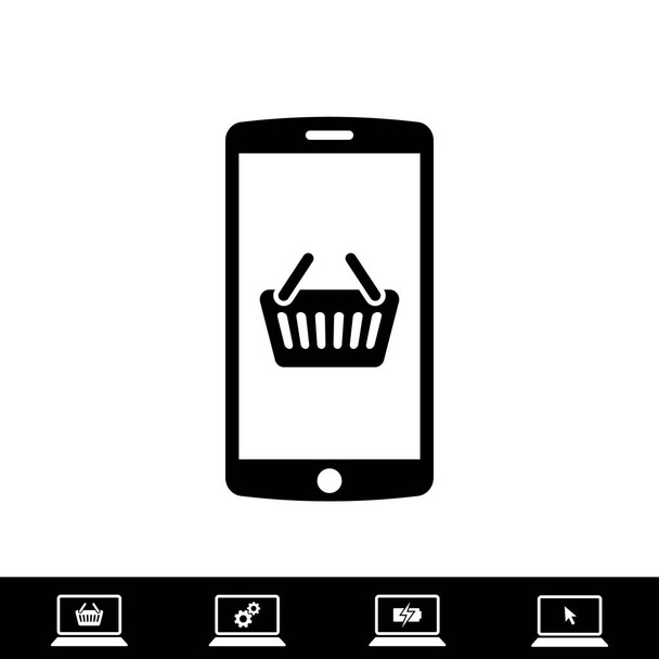 mobile smartphone icon - Vector, Image