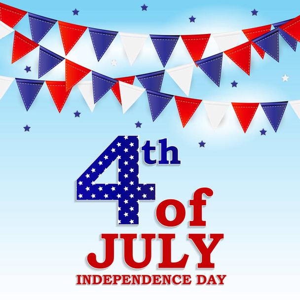 Le 4 juillet, jour de l'indépendance des États-Unis. Joyeux Bir
 - Vecteur, image