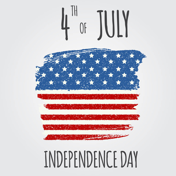 7 月 4 日、アメリカ合衆国の独立記念日。幸せ Bir - ベクター画像